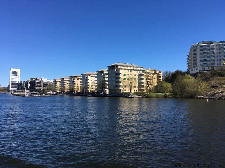 Kristinebergs strand frn vattnet