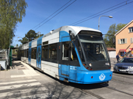 Sp�rvagn 436 p� linje 12 avg�r fr�n Nockeby torg i Bromma, mot Alvik.
Bilden tagen: 2016-05-07
Publicerad: 2016-05-15