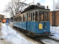 Sprvagn 335, uppstlld utanfr vagnhallen p Djurgrden.
Bilden tagen: 2017-01-06
Publicerad: 2017-01-29