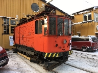 En arbetsvagn utanfr vagnhallen p Djurgrden.
Bilden tagen: 2017-01-06
Publicerad: 2017-03-12
