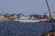 HMS Tross anvnds som underhllsfartyg av 3.Sjstridsflottiljen. Fotograferad p marinbasen i Karlskrona.
Bilden tagen: 2006-05-06